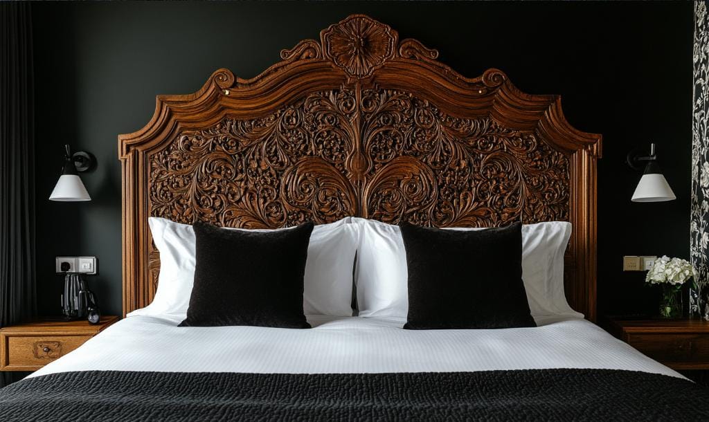 Bespoke headboard in bedroom furniture design
