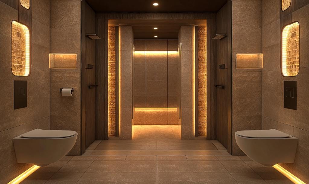 small bathroom remodel ideas with shower and hidden systems