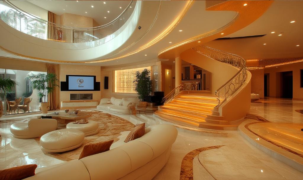 modern theme in interior design with technology