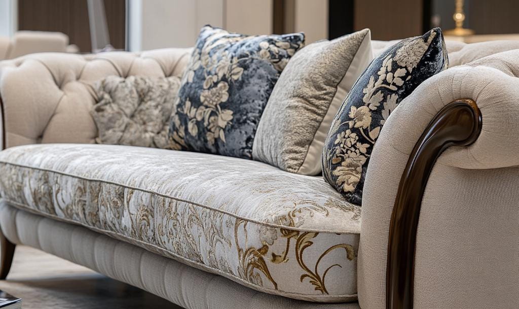 Bespoke furniture in jacquard fabric