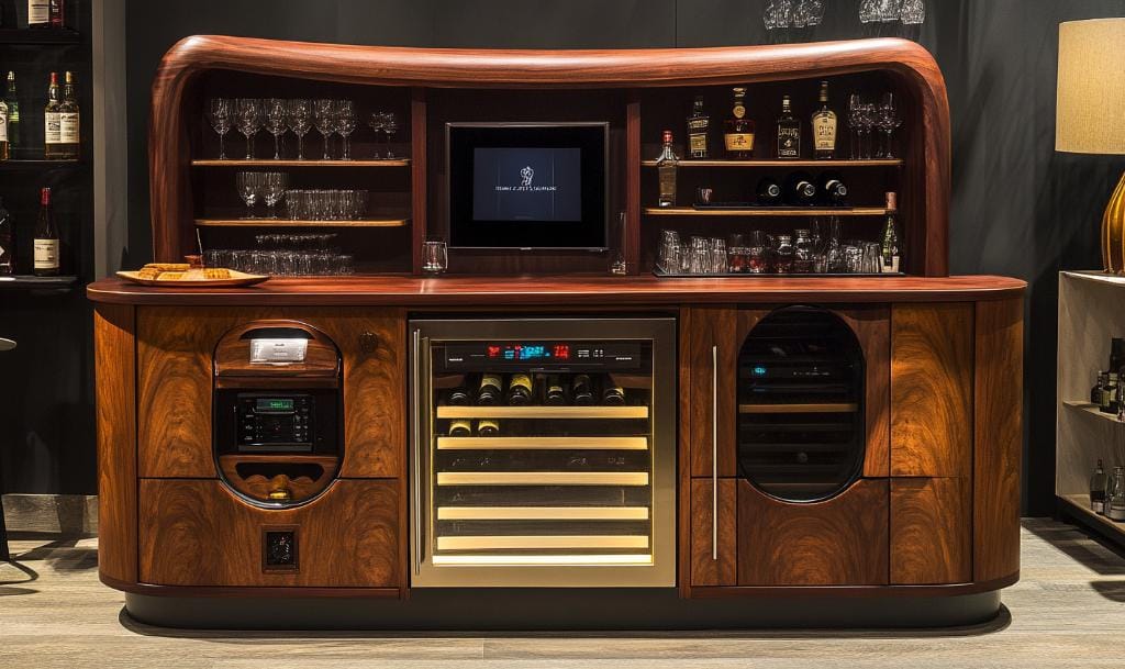 lighting style in home mini bar designs