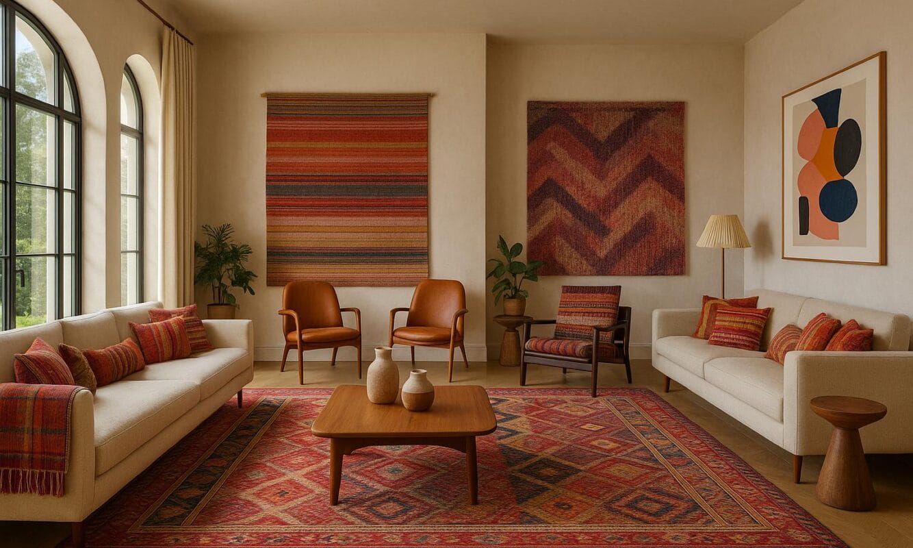 Bohemian interior design in modern home