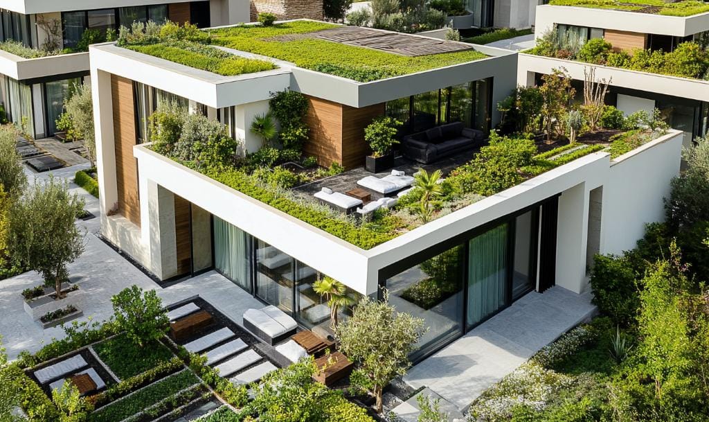 Green roof built by renovation companies