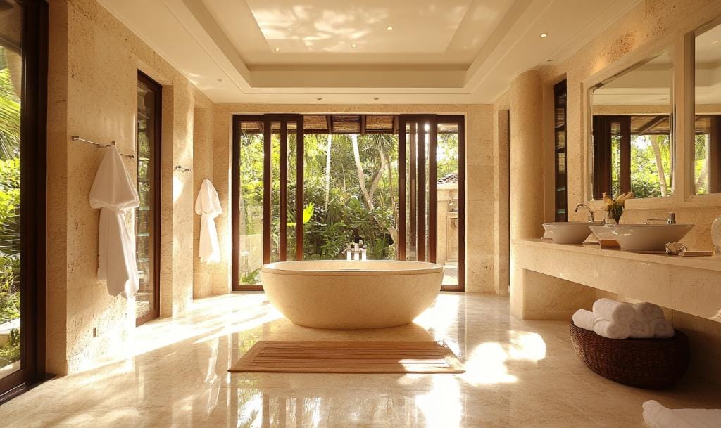 A modern bathroom remodel