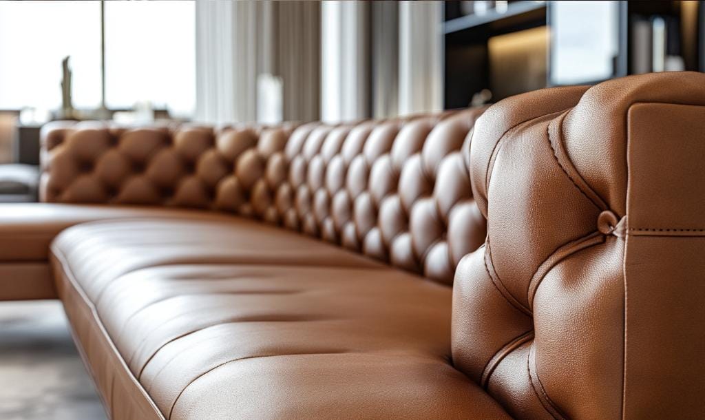 Leather covered luxury traditional furniture